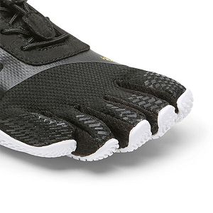 Vibram KSO EVO Black/White Womens Training Shoes | India-107348